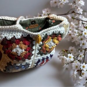 Crochet Granny Square Boho Style Bag